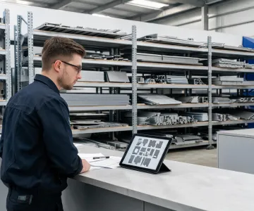 Material advisor reviewing metal order